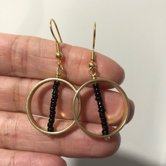 Jewelry - Handmade good plated circle earrings